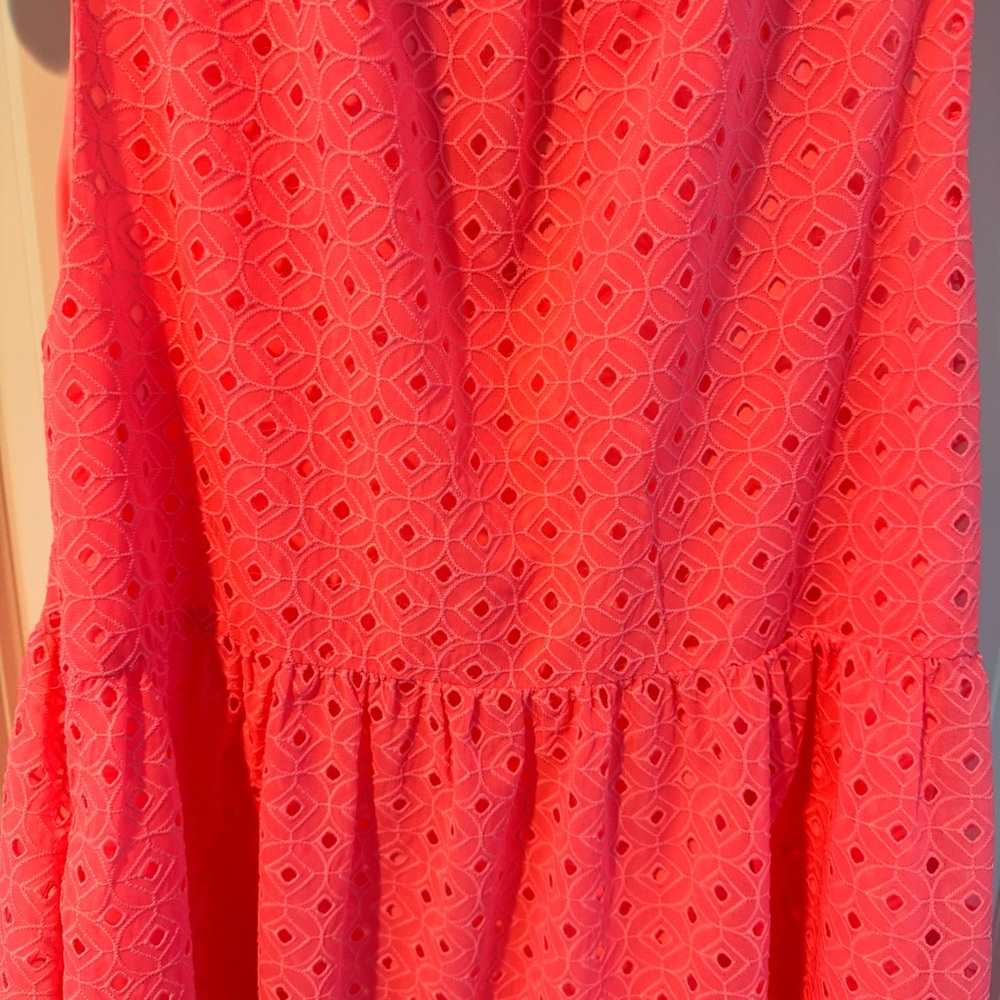 Lilly Pulitzer Pink Eyelet Tiered Mini Dress - Picture 7 of 8